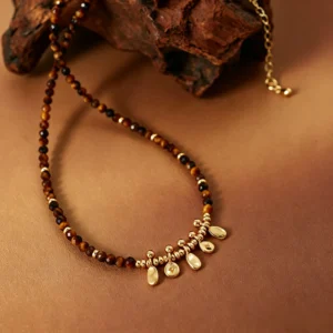 Maillard Tiger’s Eye Beaded Necklace