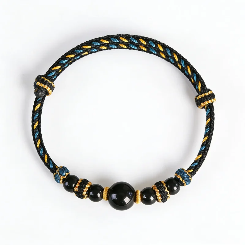 Obsidian Rope Bracelet - Image 2