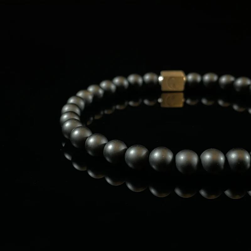 Vintage Black Onyx Beaded Bracelet（6mm）