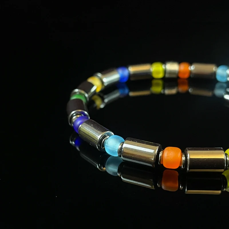 Magnetite & Miyuki Glass Beads (6‑5mm)