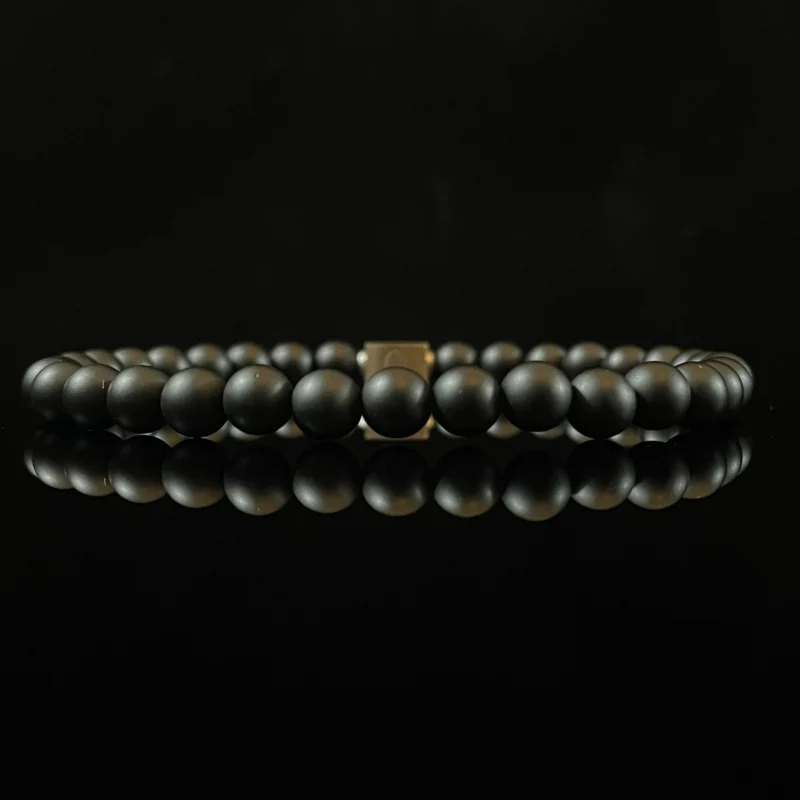 Vintage Black Onyx Beaded Bracelet（6mm）