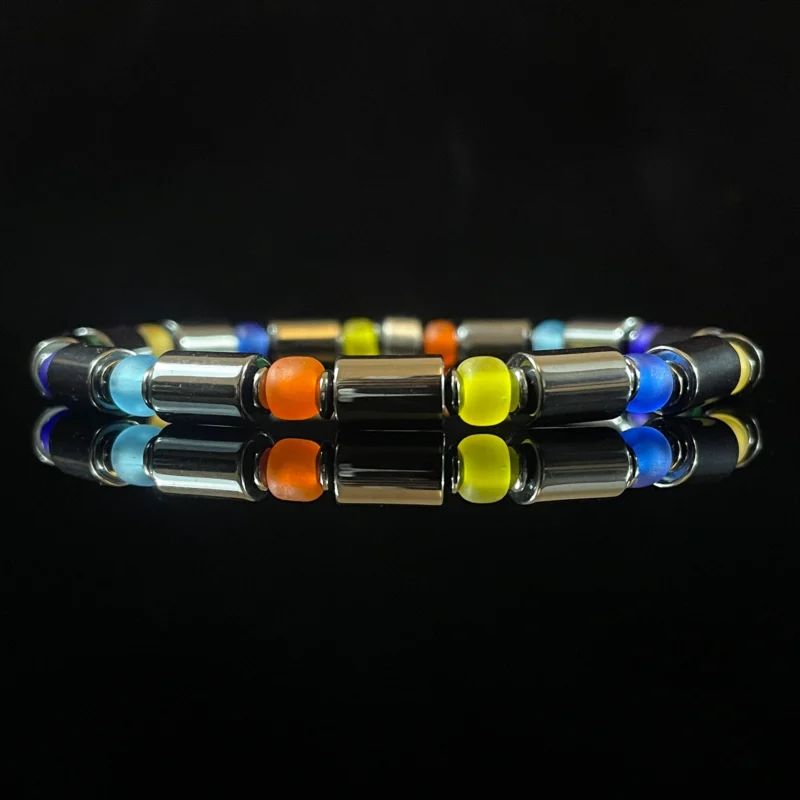 Magnetite & Miyuki Glass Beads (6‑5mm)
