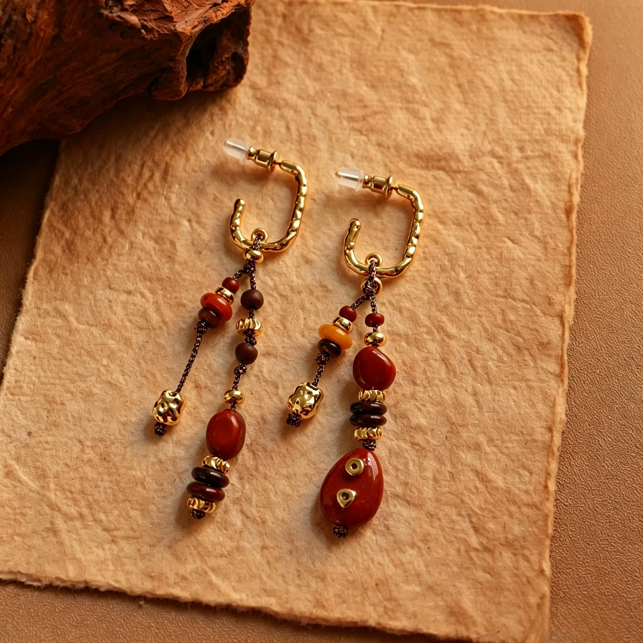 Red Stone Earrings Red Stone Earrings
