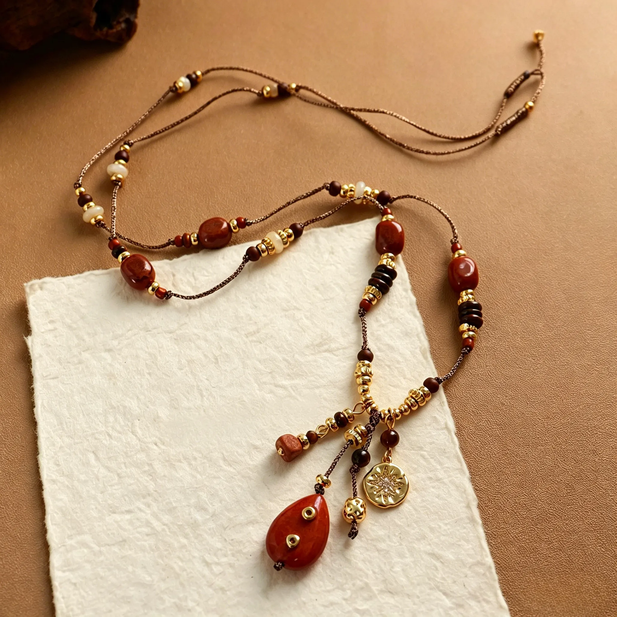 Red Stone Necklace Red Stone Necklace