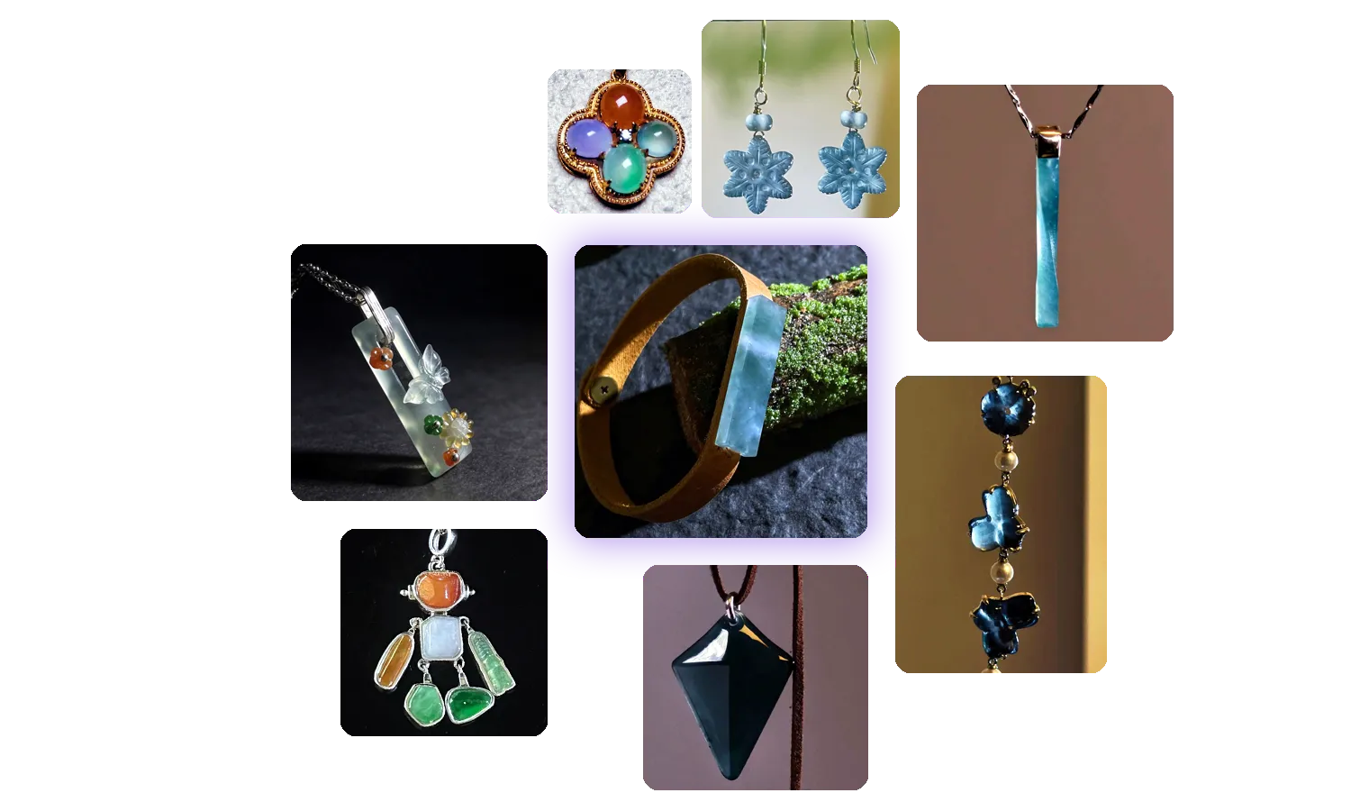QuillWeaveStone handmade natural gemstone 925 silver jewelry