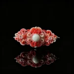 White jade hand‑macrame woven hair barrette handmade oriental natural jade hair accessory