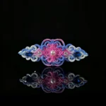 Pearl Gradient Hand‑Macrame Woven Hair Barrette