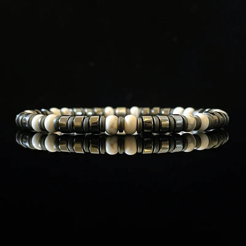White Turquoise - Magnetic Hematite