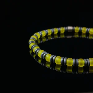 Magnetite & Miyuki Glass Beads,（5mm）