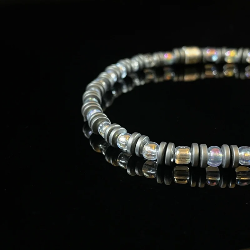 Magnetite & Miyuki Glass Beads （5‑4mm）