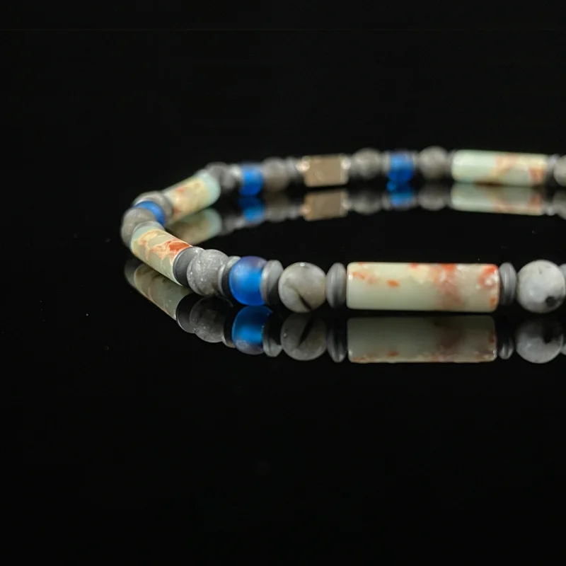 Shoushan Stone, Labradorite & Miyuki Glass Beads（4mm）