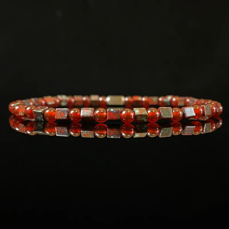Picasso Red Agate Beads (4mm)