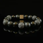 Black Onyx Lava Stone Obsidian Bracelet