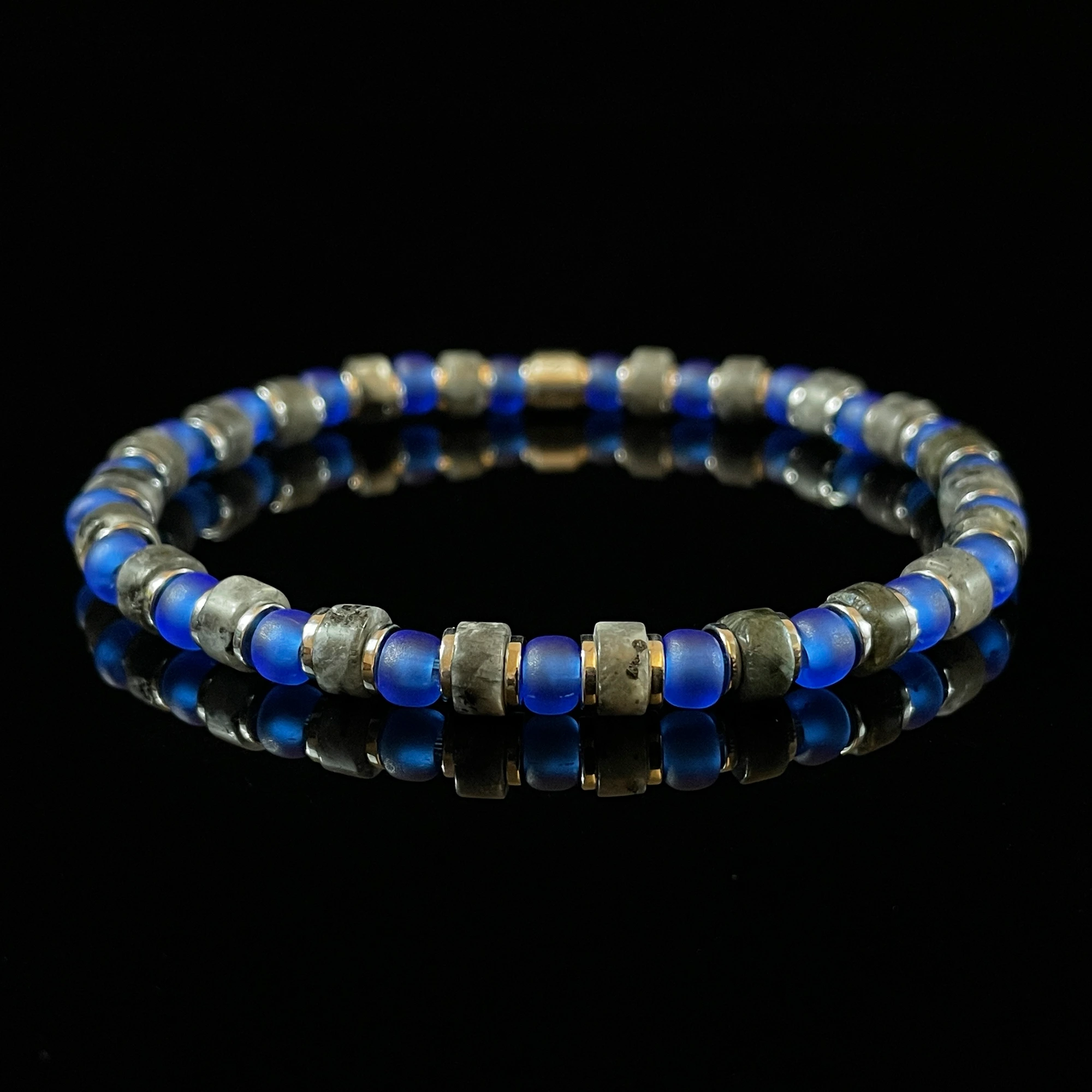 Labradorite & Miyuki Glass Beads(5‑6mm) Labradorite & Miyuki Glass Beads(5‑6mm)