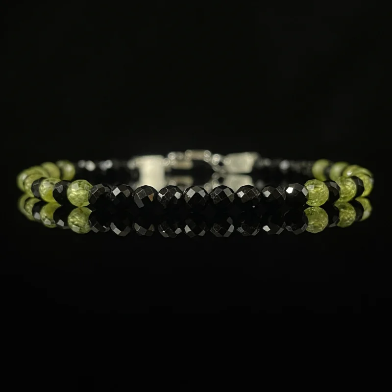 Peridot & Black Spinel （4mm）