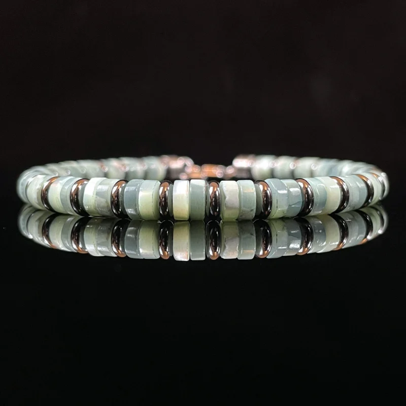 Mother of Pearl & Magnetite Beads（6mm）