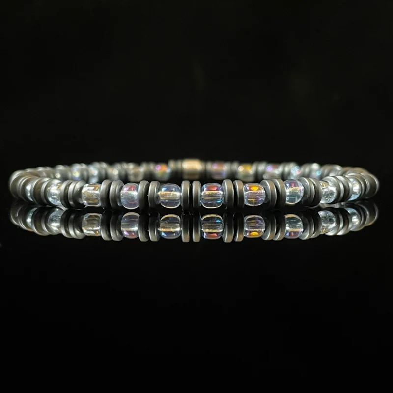 Magnetite & Miyuki Glass Beads （5‑4mm）