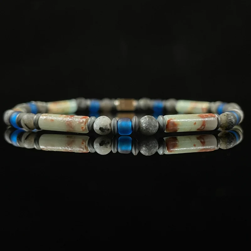 Shoushan Stone, Labradorite & Miyuki Glass Beads（4mm）