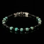 Turquoise & Black Spinel (4mm)