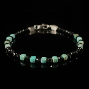 Turquoise & Black Spinel (4mm)