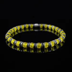 Magnetite & Miyuki Glass Beads,（5mm）